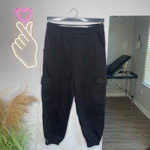 Black Cargo Joggers